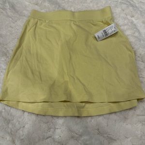 Yellow mini skirt